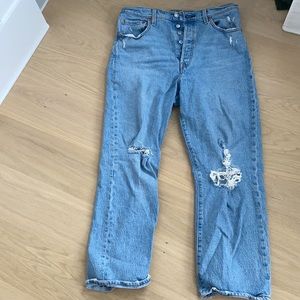 Rib cage straight ankle jeans size 31W